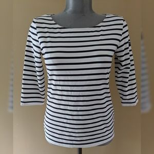 Saint James France Stripe Shirt Knit Stretch Top 8